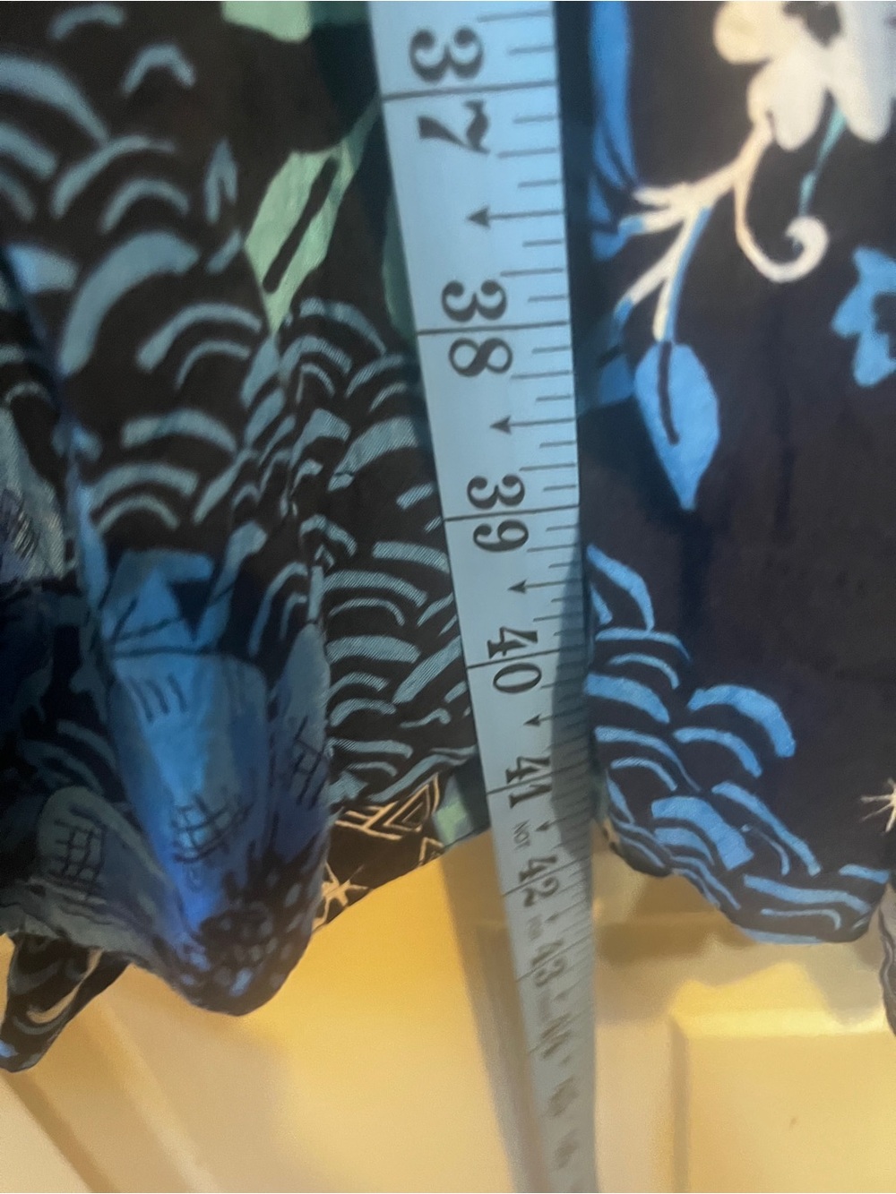 Johnny Was Black and Blue Floral Midi Dress - Picture 10 of 10